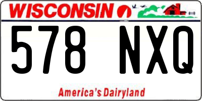 WI license plate 578NXQ