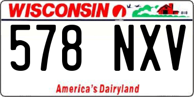 WI license plate 578NXV
