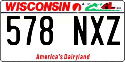 WI license plate 578NXZ