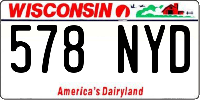 WI license plate 578NYD