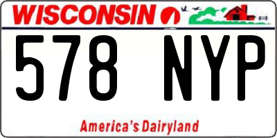 WI license plate 578NYP