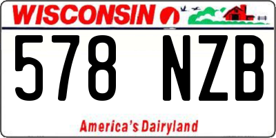 WI license plate 578NZB