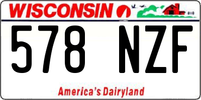 WI license plate 578NZF
