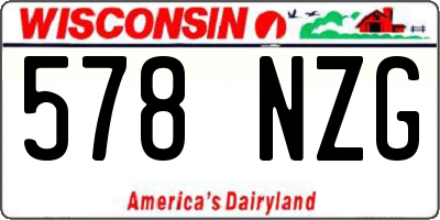 WI license plate 578NZG