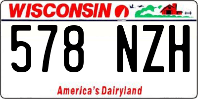 WI license plate 578NZH