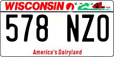 WI license plate 578NZO