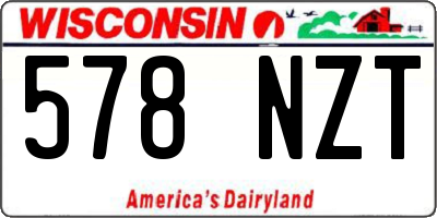 WI license plate 578NZT