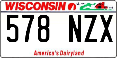 WI license plate 578NZX