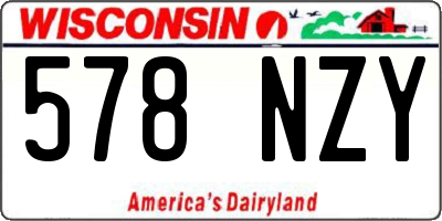 WI license plate 578NZY