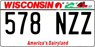 WI license plate 578NZZ