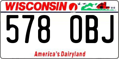 WI license plate 578OBJ