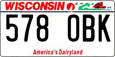 WI license plate 578OBK