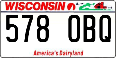 WI license plate 578OBQ