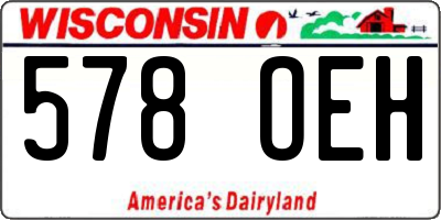 WI license plate 578OEH