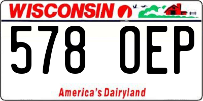 WI license plate 578OEP