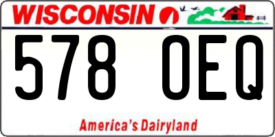 WI license plate 578OEQ