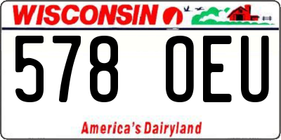 WI license plate 578OEU