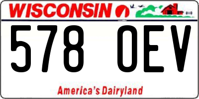 WI license plate 578OEV