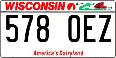 WI license plate 578OEZ