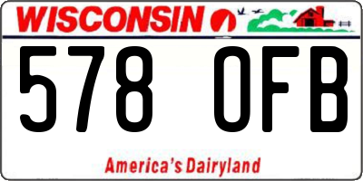WI license plate 578OFB