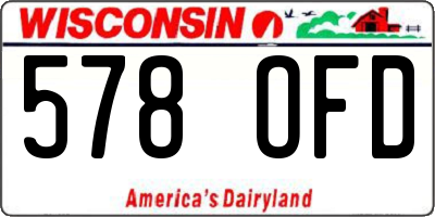 WI license plate 578OFD