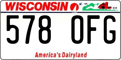 WI license plate 578OFG