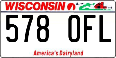 WI license plate 578OFL