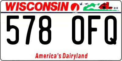 WI license plate 578OFQ