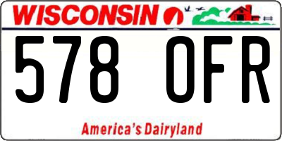 WI license plate 578OFR
