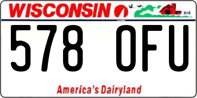 WI license plate 578OFU
