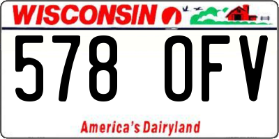 WI license plate 578OFV
