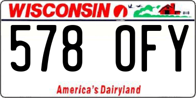WI license plate 578OFY