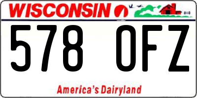 WI license plate 578OFZ