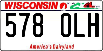 WI license plate 578OLH
