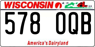 WI license plate 578OQB