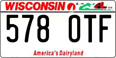WI license plate 578OTF