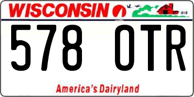 WI license plate 578OTR