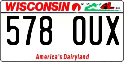 WI license plate 578OUX