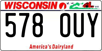 WI license plate 578OUY