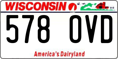 WI license plate 578OVD