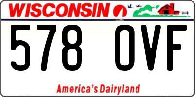 WI license plate 578OVF