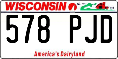 WI license plate 578PJD