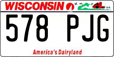 WI license plate 578PJG