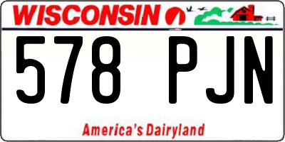 WI license plate 578PJN