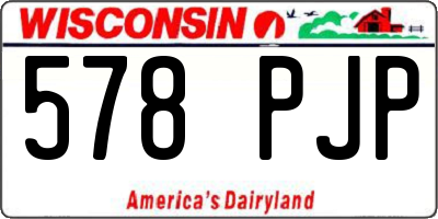 WI license plate 578PJP