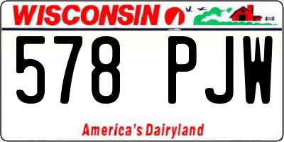 WI license plate 578PJW