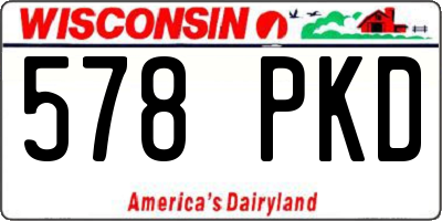 WI license plate 578PKD