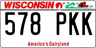 WI license plate 578PKK