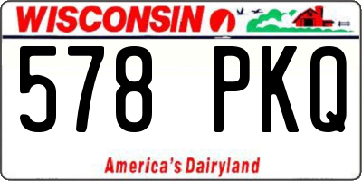 WI license plate 578PKQ