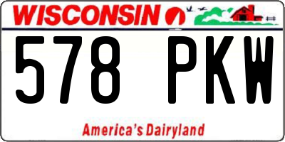 WI license plate 578PKW